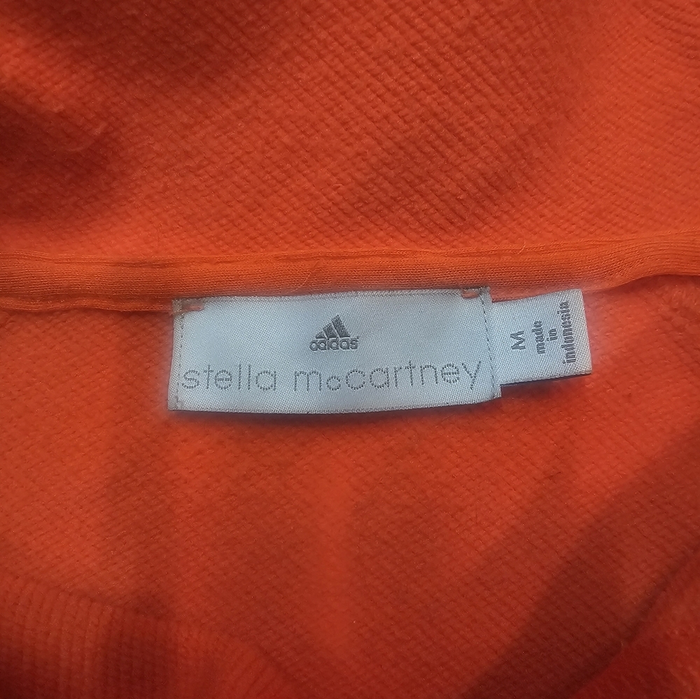 Adidas by Stella McCartney Orange Fleece Hoodie Women’s Medium Zip-Up Active Jac - Picture 6 of 14